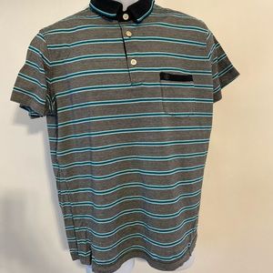 Boys Bogner Green Stripe Polo Shirt L